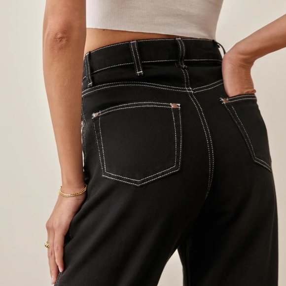 Reformation Black High Rise Jeans - Picture 3 of 10